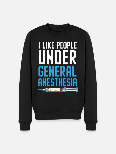 Jeg elsker mennesker under generel anæstesi Anæstesiolog - Økologisk premium-sweatshirt til mænd - sort