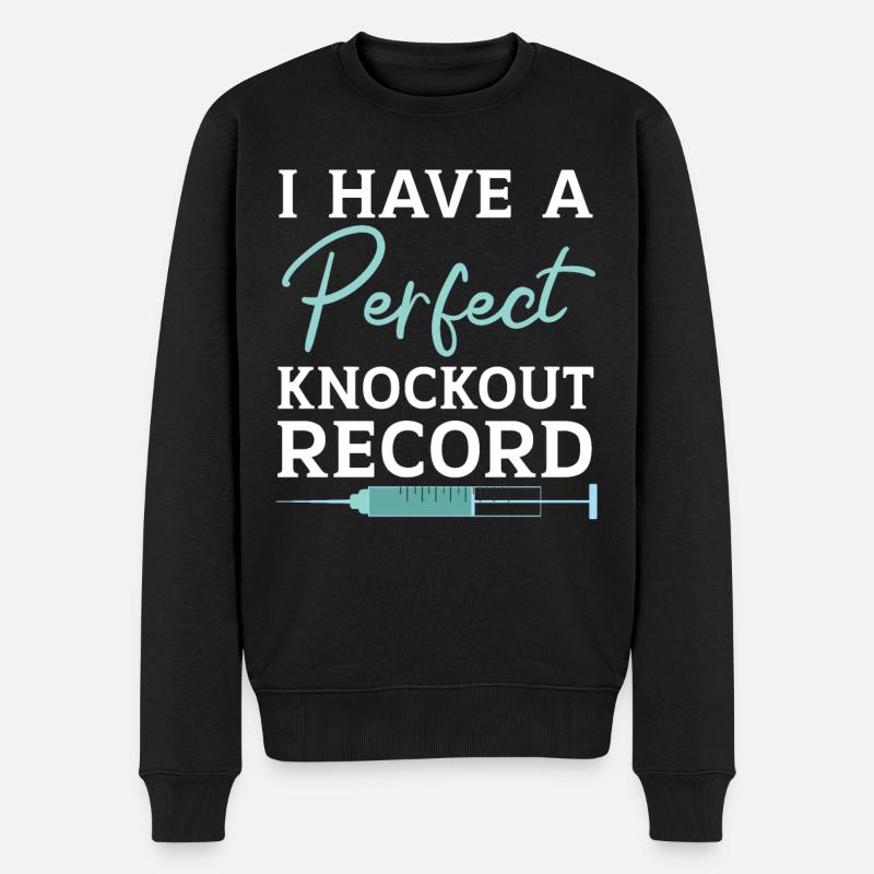 Ich habe einen perfekten Knockout-Rekord Anästhesi - Männer Premium Bio Pullover - Schwarz