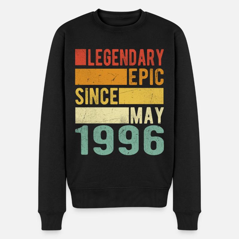 Anniversaire Mai 1996 Épopée légendaire - Pull Premium bio Homme - noir