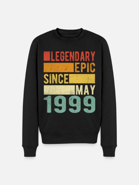 Birthday May 1999 Legendary epic - Men's Premium Organic Jumper - black