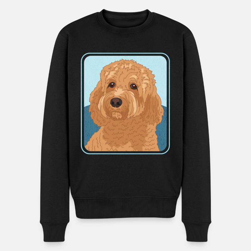 Cavapoo hunde Cavoodle hund ejer gave - Økologisk premium-sweatshirt til mænd - sort