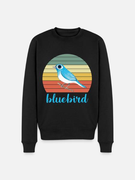 Bluebird - Men's Premium Organic Jumper - black