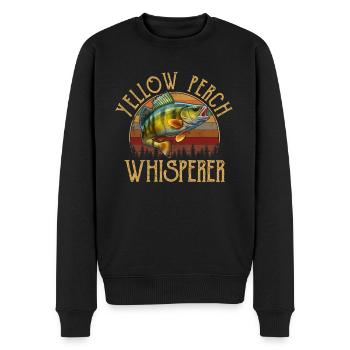 Yellow Perch whisperer, Yellow Perch - Männer Premium Bio Pullover - Schwarz - Vorne - Nico (187cm)