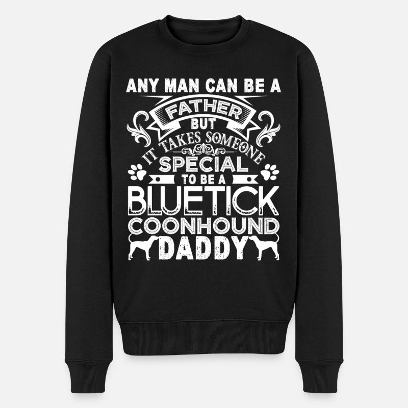 Proud Bluetick Coonhound Daddy - Men's Premium Organic Jumper - black