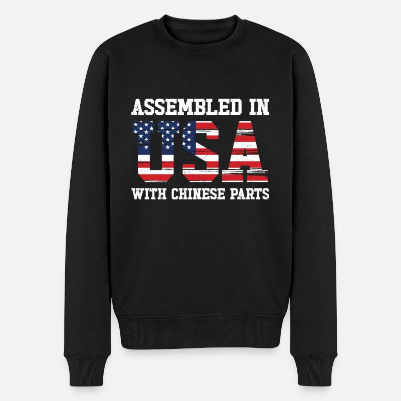 Né chinois Chine États-Unis - Pull Premium bio Homme - noir