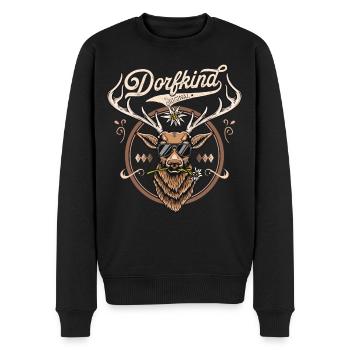 Dorfkind T-Shirt Herren Damen Dorfkind Shirt - Männer Premium Bio Pullover - Schwarz - Vorne - Nico (187cm)