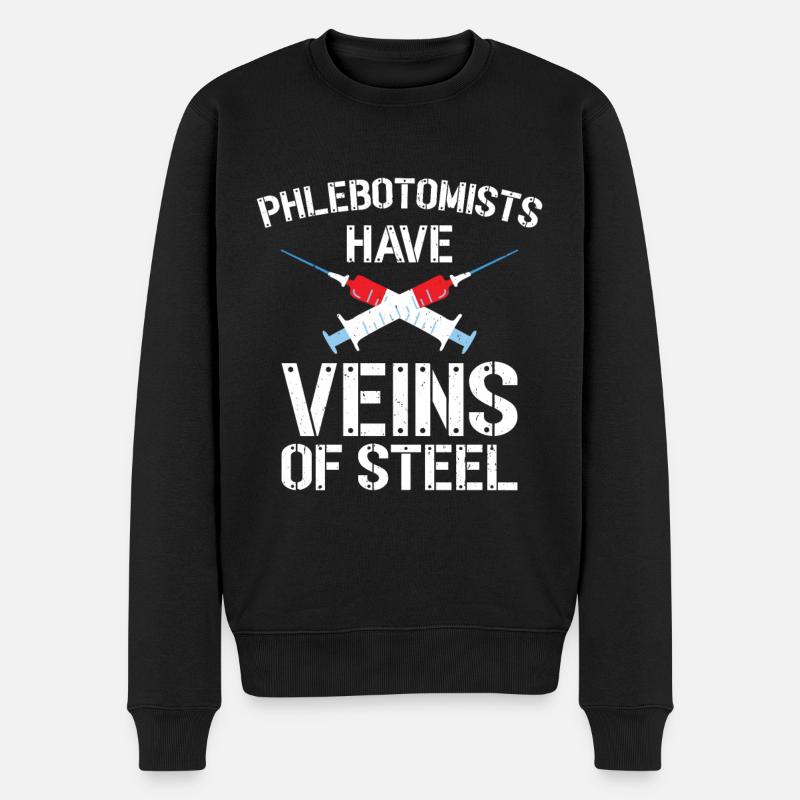 Phlebotomist Phlebotomie Krankenschwester Tech - Männer Premium Bio Pullover - Schwarz