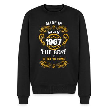 Made In May 1967 The Best - Männer Premium Bio Pullover - Schwarz - Vorne - Nico (187cm)