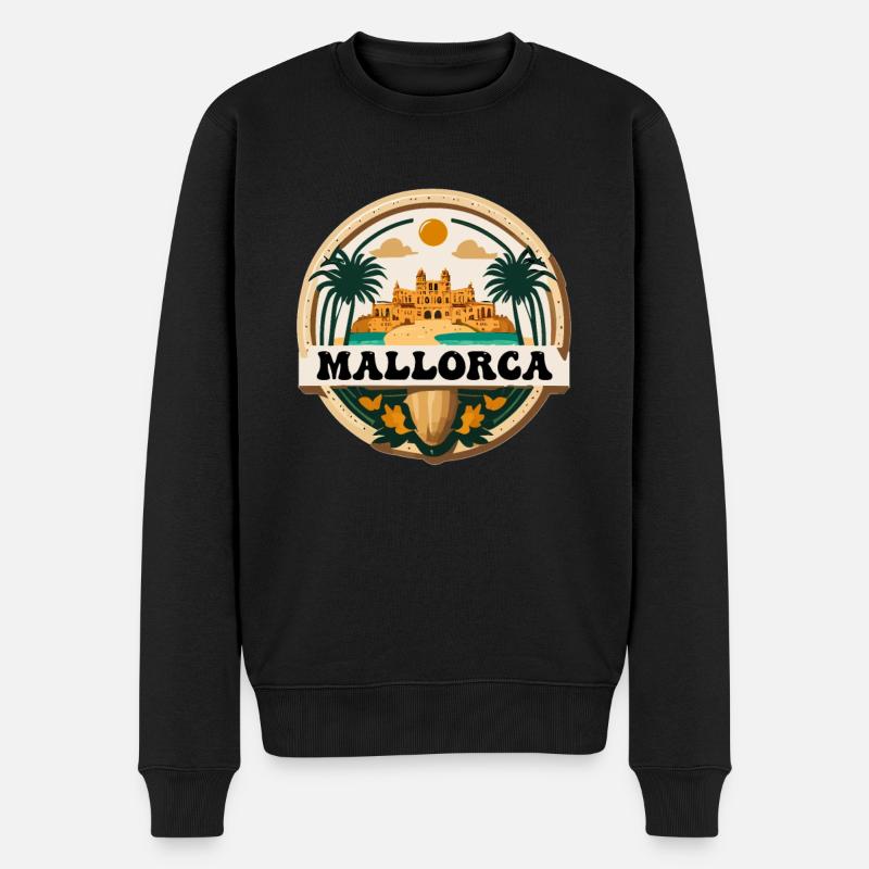 Logo de Majorque - Pull Premium bio Homme - noir