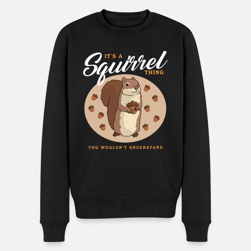 Cute Squirrel Squirrel Gift - Men's Premium Organic Jumper - black