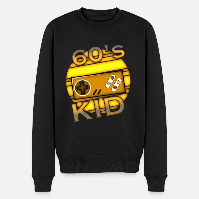 Kind der 60er Jahre - Männer Premium Bio Pullover - Schwarz