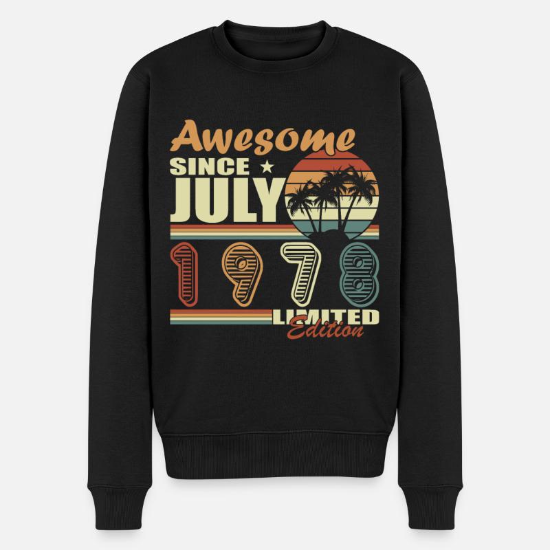 Juli 1978 Jubiläum - Limited Edition | 1978 - Männer Premium Bio Pullover - Schwarz