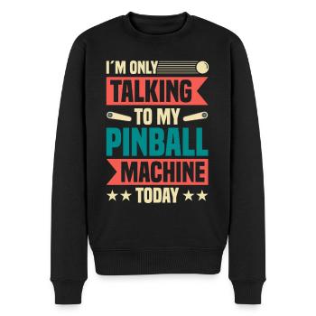 Flipper Retro Pinball Flipperautomat Bumper - Männer Premium Bio Pullover - Schwarz - Vorne - Nico (187cm)