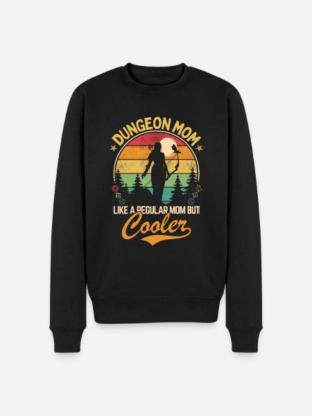 Dungeon Mom - Als een normale maar koelere moeder - Mannen Premium Bio sweater - zwart