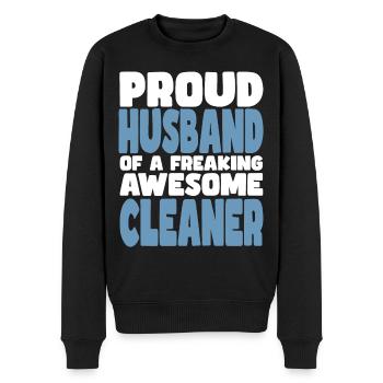Fière épouse d’un sacré bon - Pull Premium bio Homme - noir - Devant - Nico (187cm)