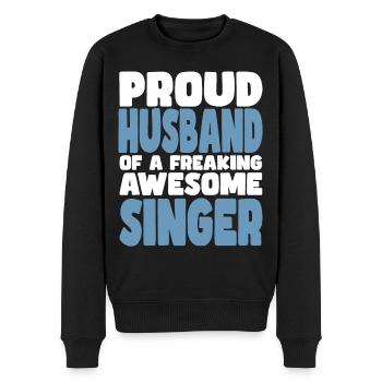 Fière épouse d’un sacré bon chanteur - Pull Premium bio Homme - noir - Devant - Nico (187cm)