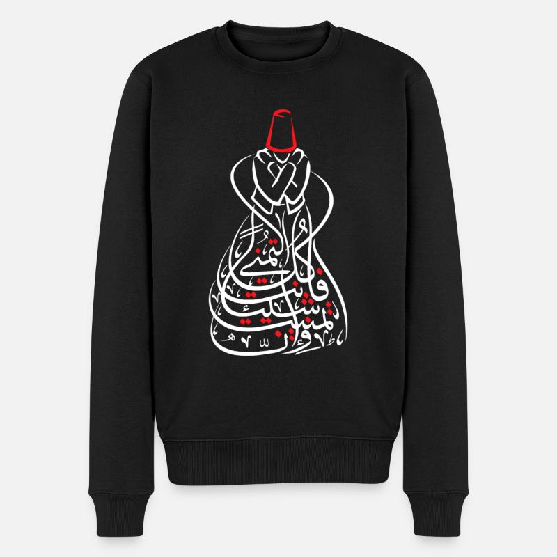 Sufism Islamic Arabic Calligraphy idea Gift - Sufi - Men's Premium Organic Jumper - black