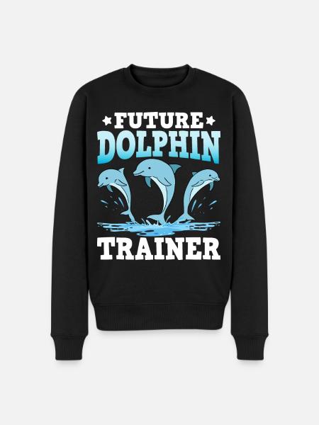 Future Dolphin Trainer - Männer Premium Bio Pullover - Schwarz