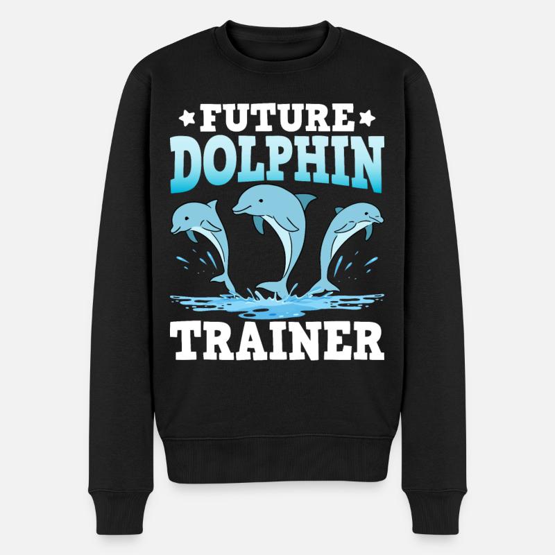 Future Dolphin Trainer - Men's Premium Organic Jumper - black