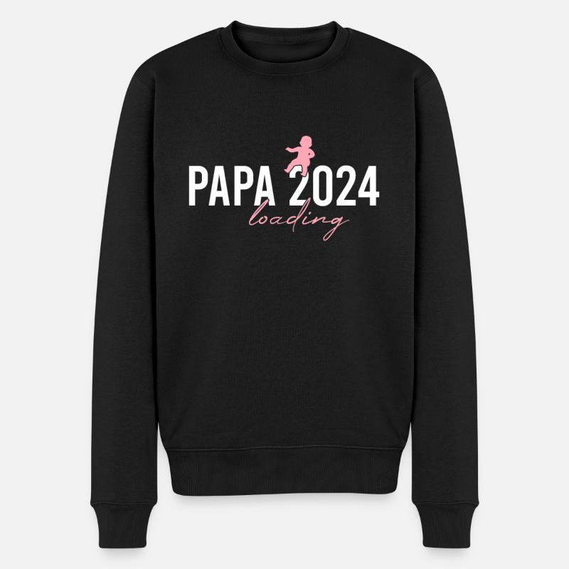 Dad 2024 loading - Men's Premium Organic Jumper - black
