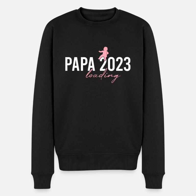 Dad 2023 loading - Men's Premium Organic Jumper - black