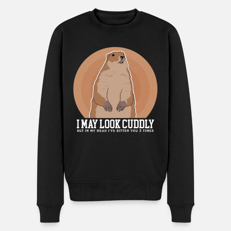 Murmeltiere Munggen Mankai Groundhog Geschenk - Männer Premium Bio Pullover - Schwarz