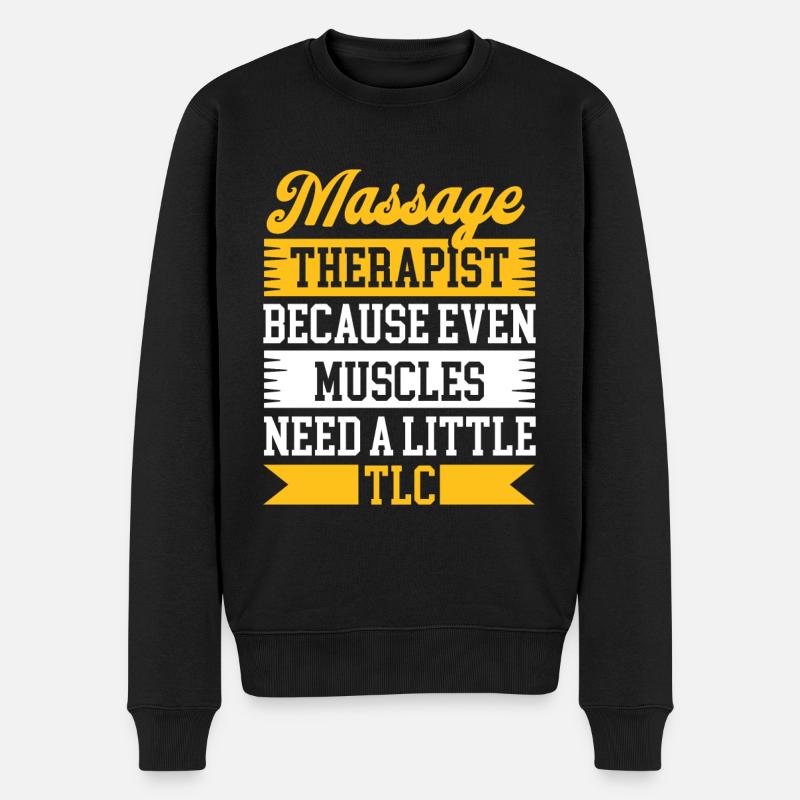 Massagetherapeutin Therapie lizenzierter Masseur - Männer Premium Bio Pullover - Schwarz
