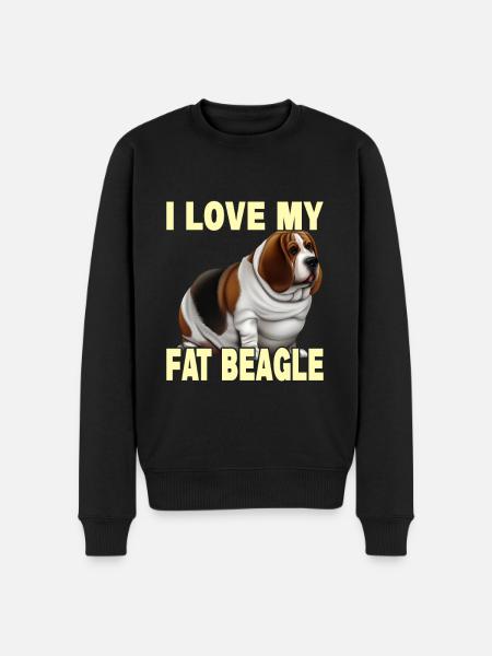 J’aime mon gros beagle - Pull Premium bio Homme - noir