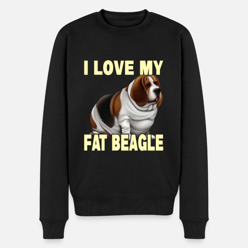J’aime mon gros beagle - Pull Premium bio Homme - noir