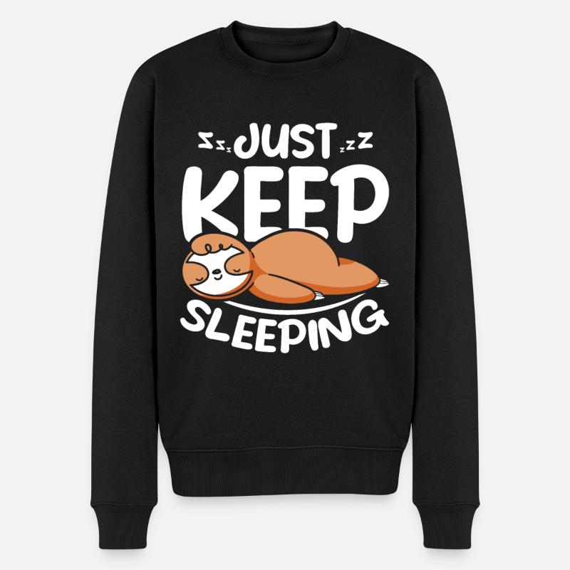 Sloth just keep sleeping - Men's Premium Organic Jumper - black