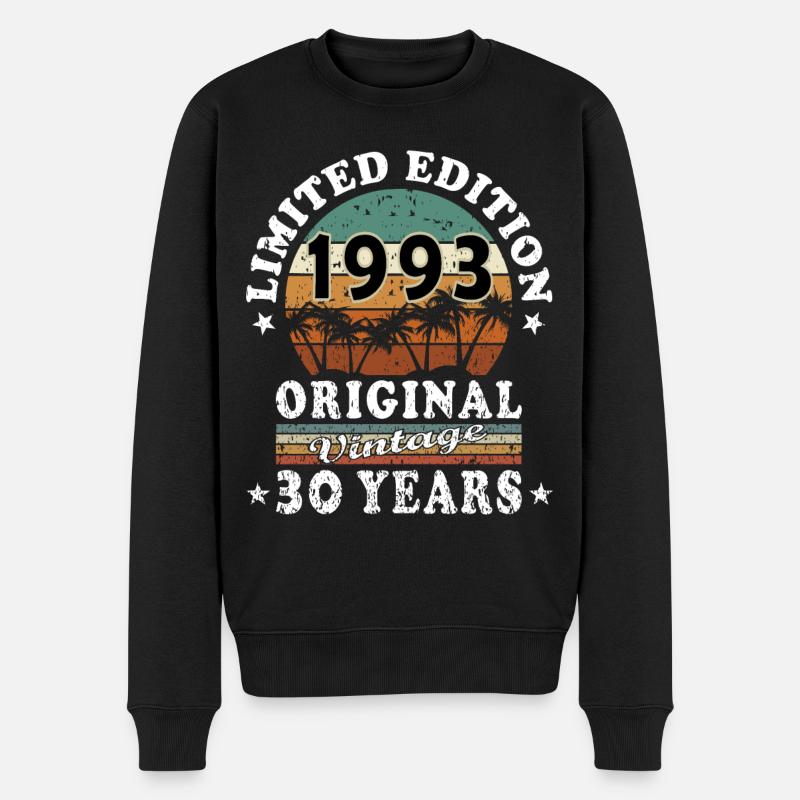 1993 30e anniversaire - Pull Premium bio Homme - noir