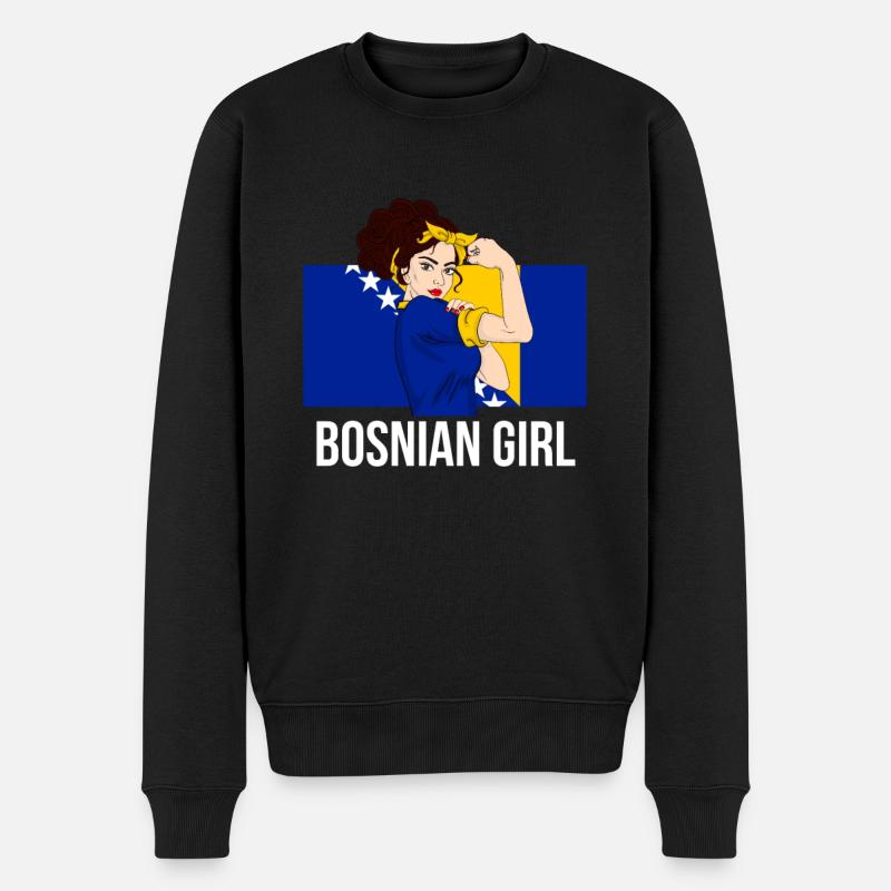 Bosnie-Herzégovine - Pull Premium bio Homme - noir