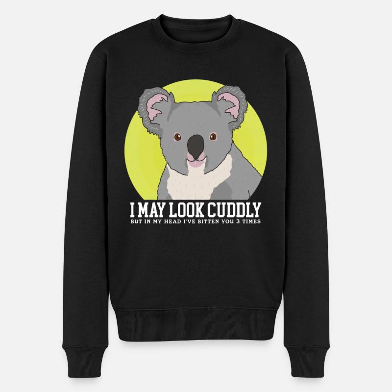 Koala Koalas Koala Bear Koala Bears Cadeau - Pull Premium bio Homme - noir