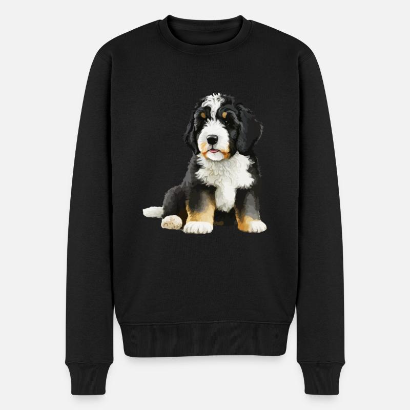 Bernedoodle Maman - Pull Premium bio Homme - noir