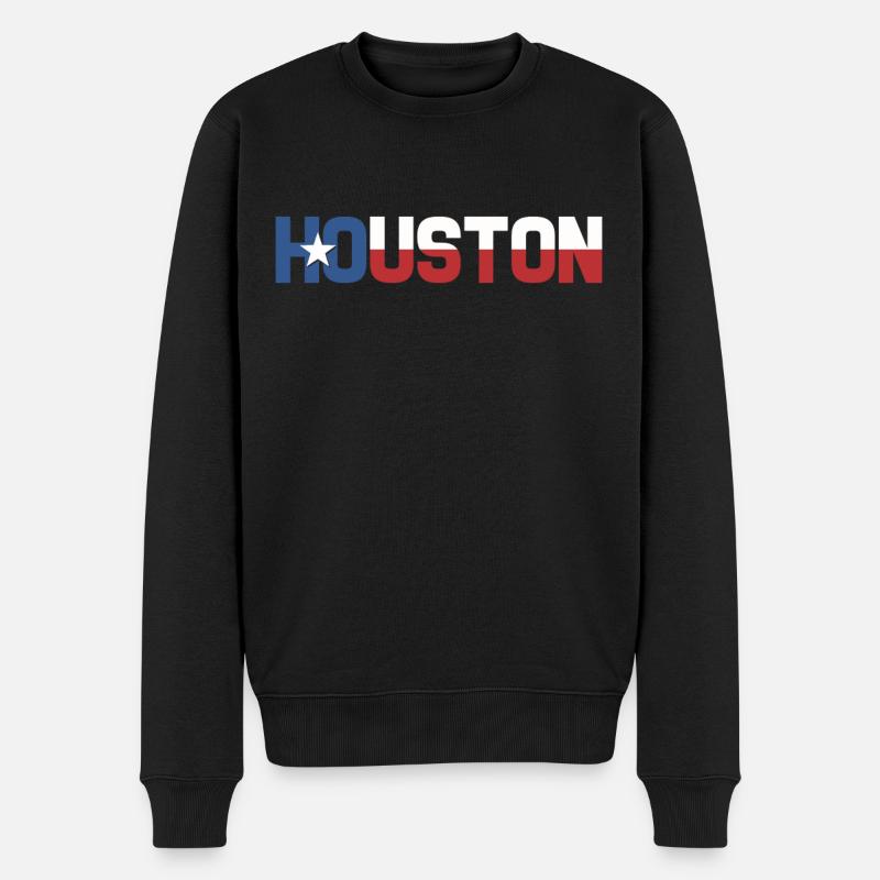 Texas Geschenk Huston Austin Dallas El Paso Rodeo - Männer Premium Bio Pullover - Schwarz