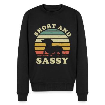 Dachshund Gift Dixie Viennese Doxie Dachshund - Men's Premium Organic Jumper - black - Front - Nico (187cm)