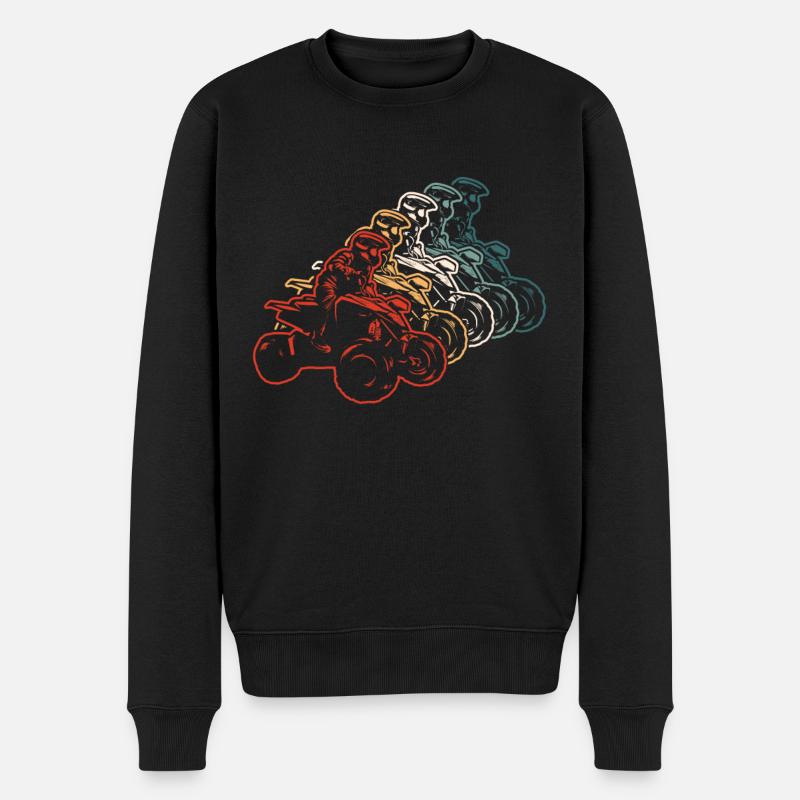 Coole Quad ATV-Enthusiasten Quad-Rennfahrer - Männer Premium Bio Pullover - Schwarz