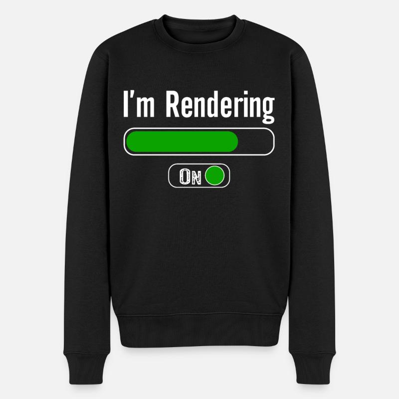 I'm RenderingVideoeditor Bearbeitender Videofilmer - Männer Premium Bio Pullover - Schwarz