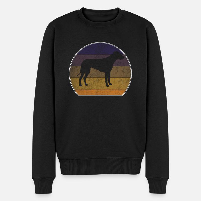 Retro Rhodesian Ridgeback Sonnenuntergang - Männer Premium Bio Pullover - Schwarz