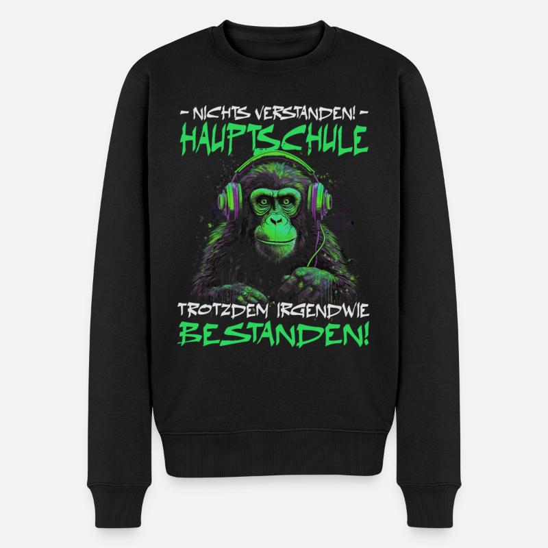 Hauptschule bestanden - Schulabschluss - Männer Premium Bio Pullover - Schwarz