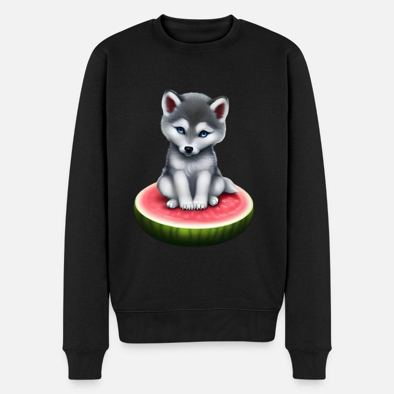 Loup de pastèque - Pull Premium bio Homme - noir