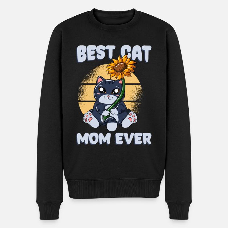 Meilleure maman chat de tous les temps - Pull Premium bio Homme - noir