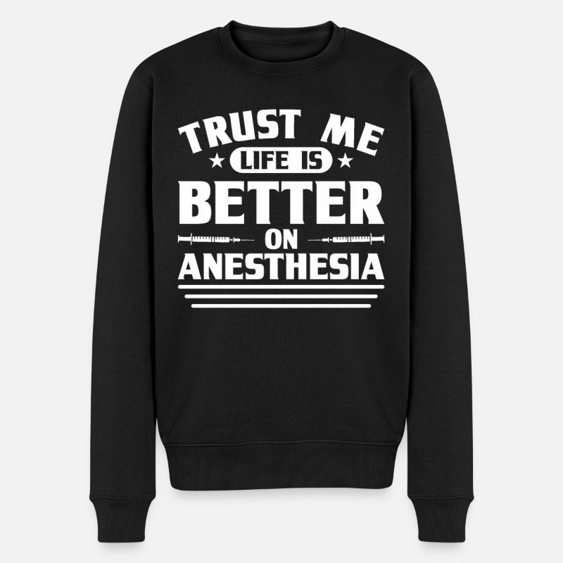 Anästhesie Anästhesietechniker Anästhesist - Männer Premium Bio Pullover - Schwarz