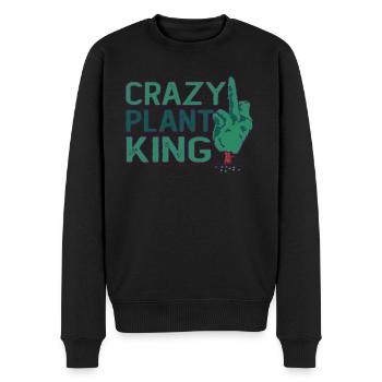 Embrace your love of plants with our - Men's Premium Organic Jumper - black - Front - Nico (187cm)
