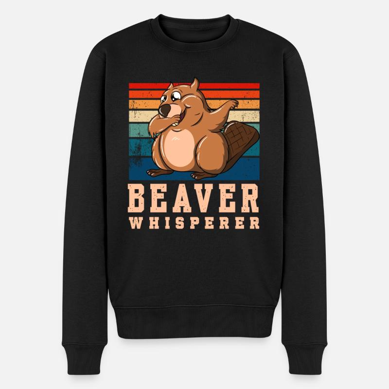Beaver Fever - Männer Premium Bio Pullover - Schwarz