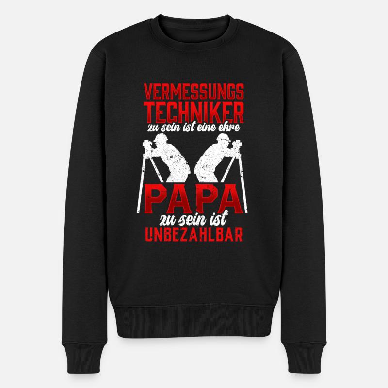 Vermessungstechniker ist eine Ehre Vermesser - Männer Premium Bio Pullover - Schwarz