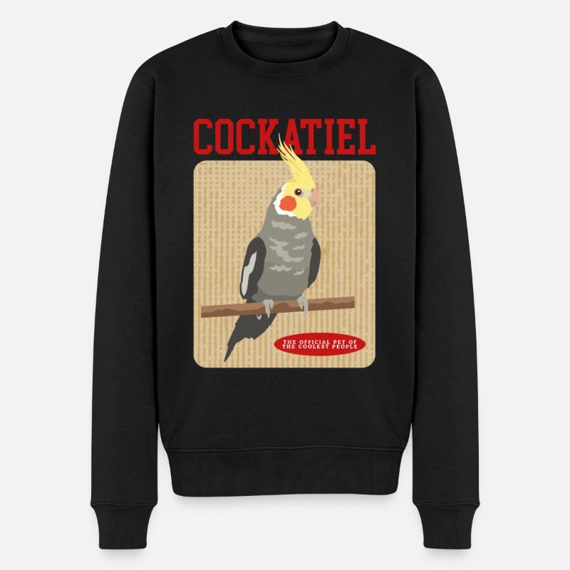 Cockatiels Bird Bird Owner Cadeau - Pull Premium bio Homme - noir