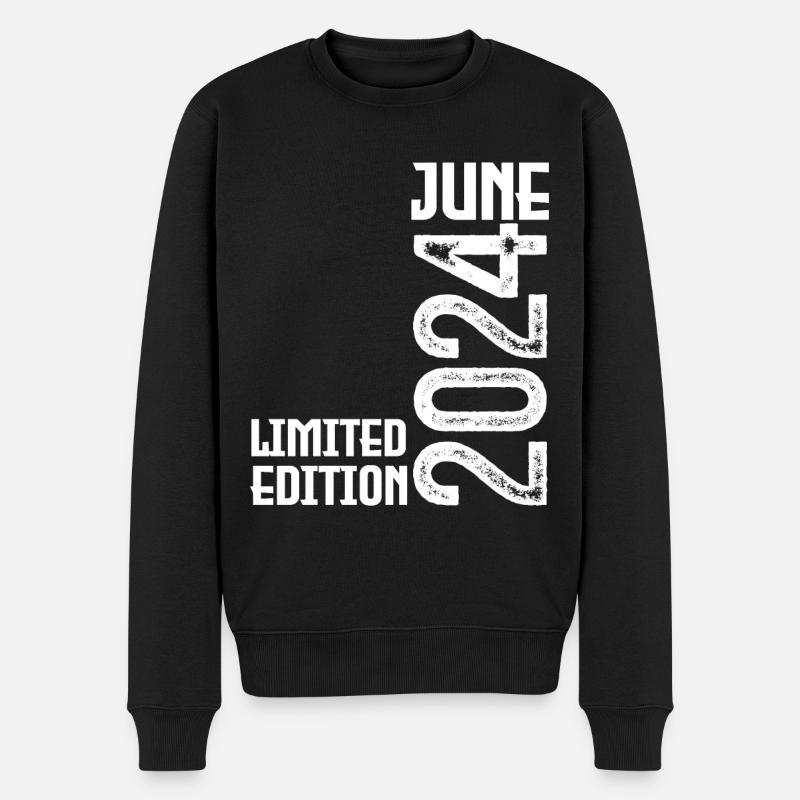 Geschenk Juni 2024 Jubiläum Juni 2024. Juni 2024 - Männer Premium Bio Pullover - Schwarz