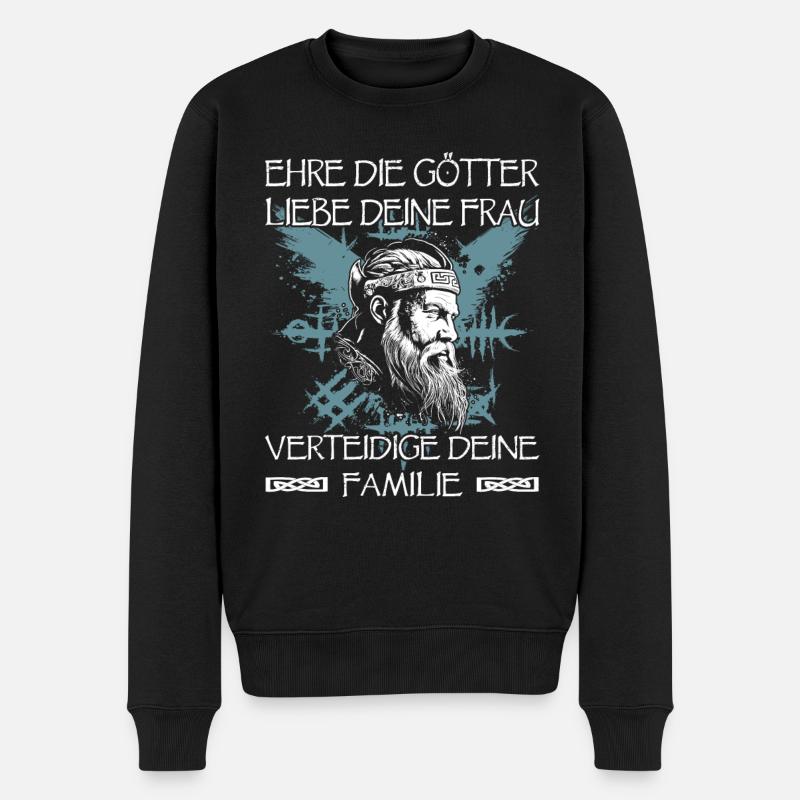 Wikinger | Vikinger | Nordisch - Männer Premium Bio Pullover - Schwarz