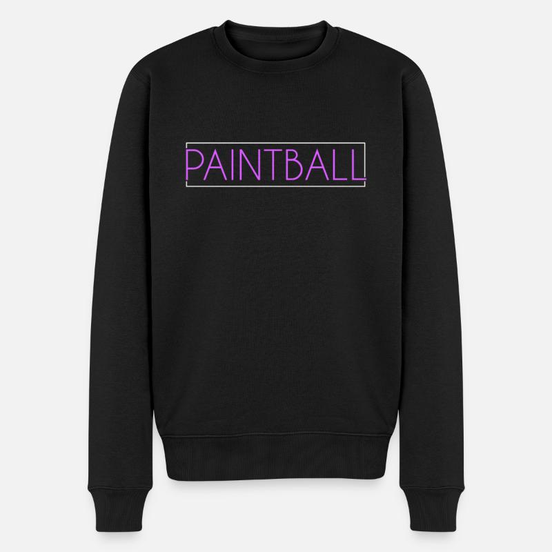 Lettrage de paintball - Pull Premium bio Homme - noir